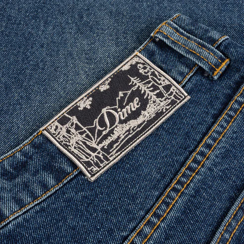 Dime Baggy Denim Pants - Sandblasted Night Indigo - Image 2