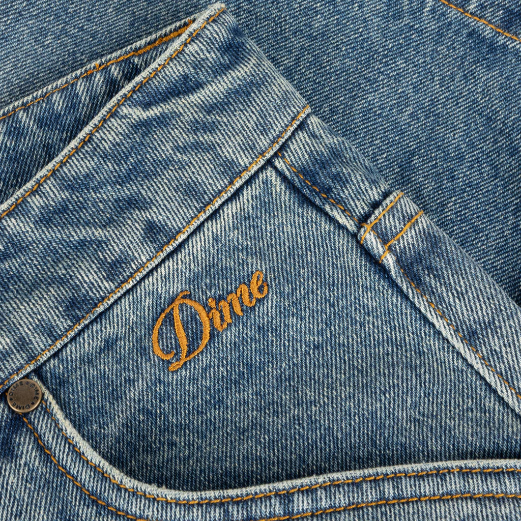 Dime Carpenter Denim Shorts-(sandblasted indigo) - Image 2
