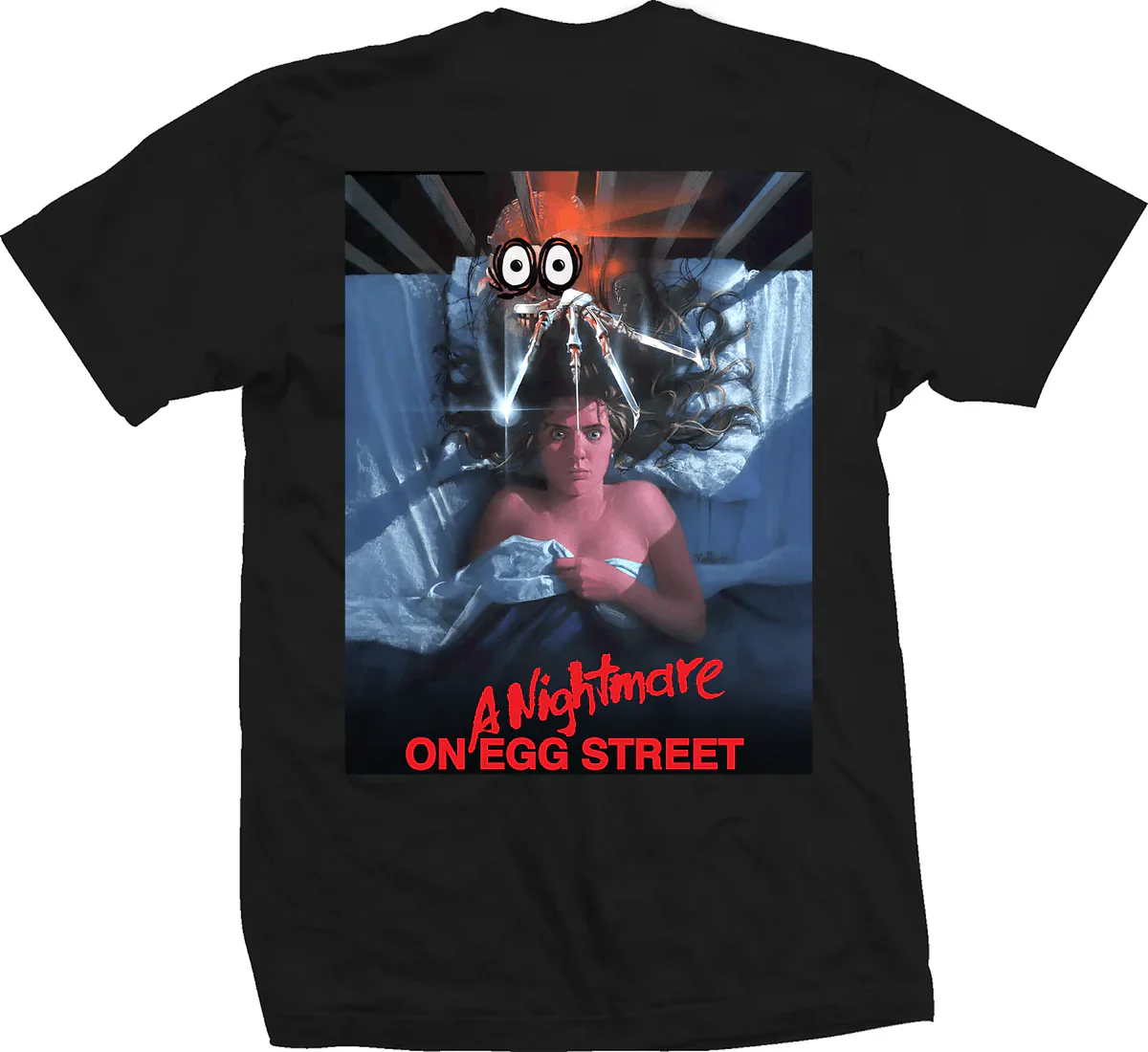 Heroin Nightmare on Egg St. T-shirt-(black) - Image 2