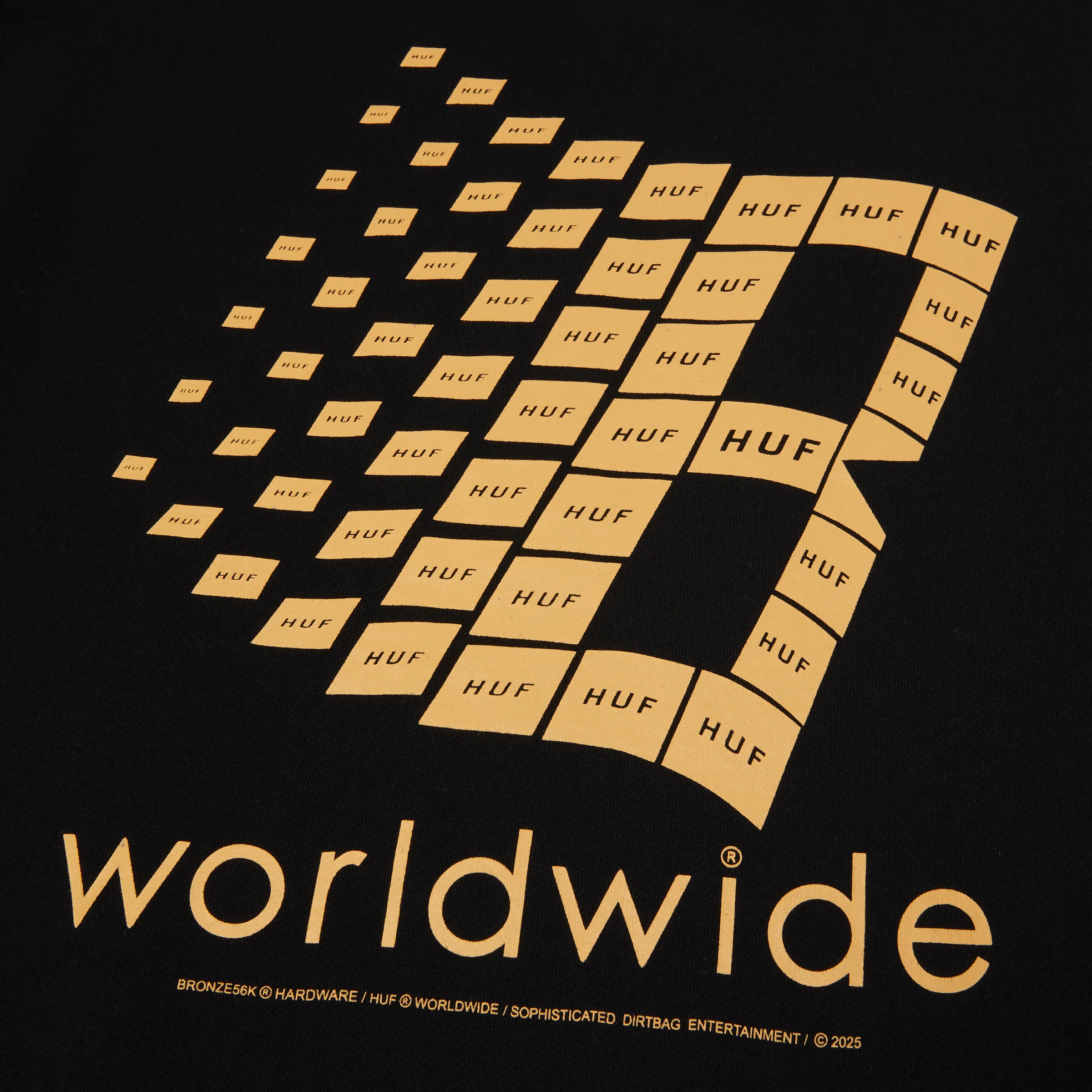 HUF x Bronze 56k Crewneck - (Black) - Image 3