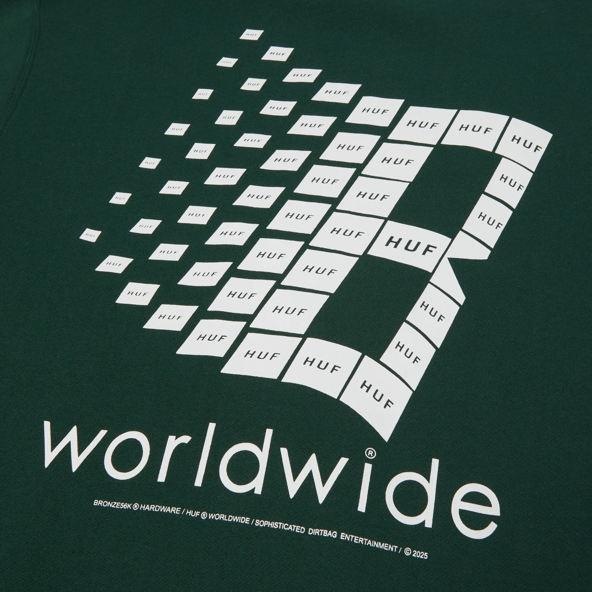 HUF x Bronze 56k Crewneck - (Forest Green) - Image 3