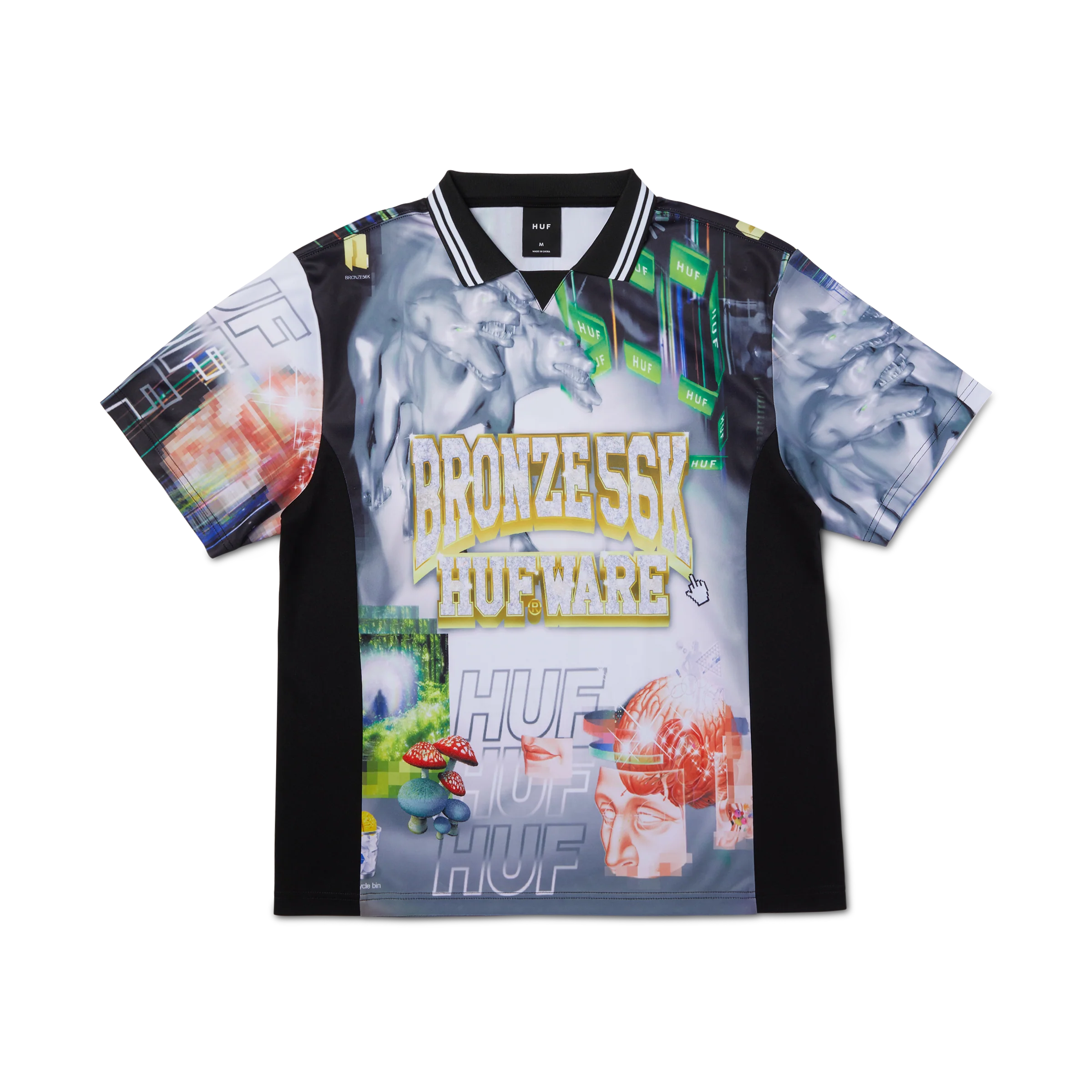 HUF X Bronze 56k Glitched Soccer Jersey - Image 2