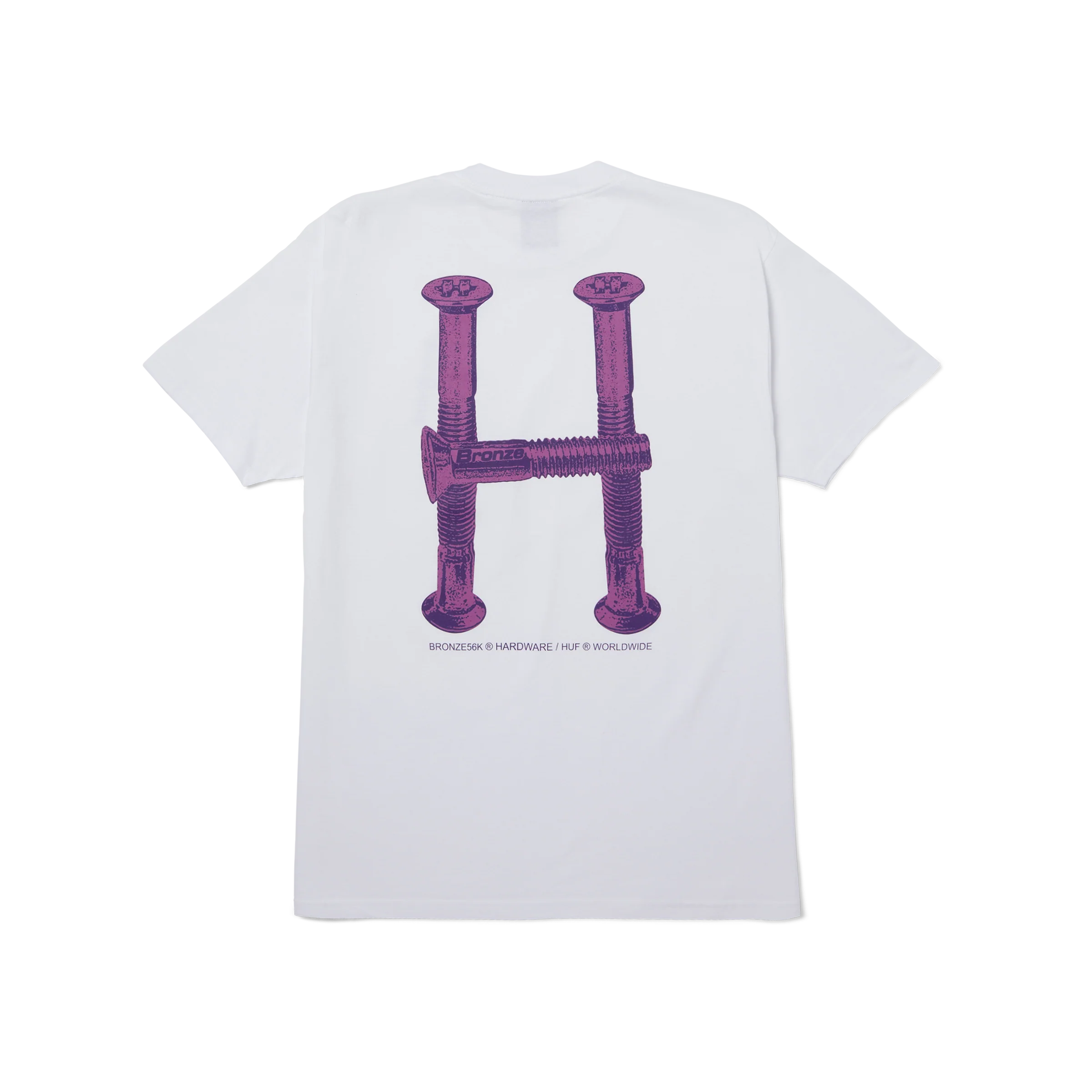HUF X Bronze56k "Bolts" S/S Tee - (White) - Image 2