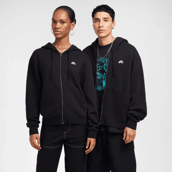 Nike SB Full-Zip Fleece Hoodie - (Black) - Image 2