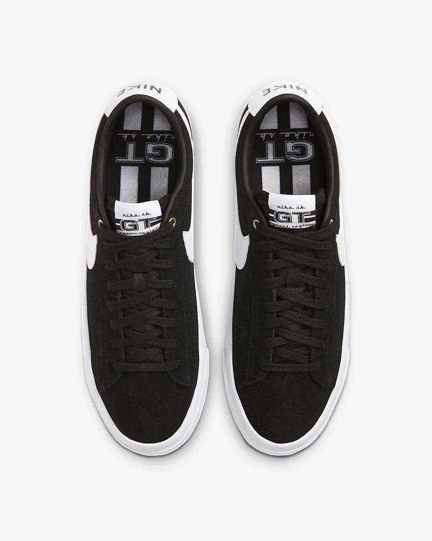 Nike SB Zoom Blazer Low Pro GT - (Black/Black/Gum Light Brown/White) - Image 2