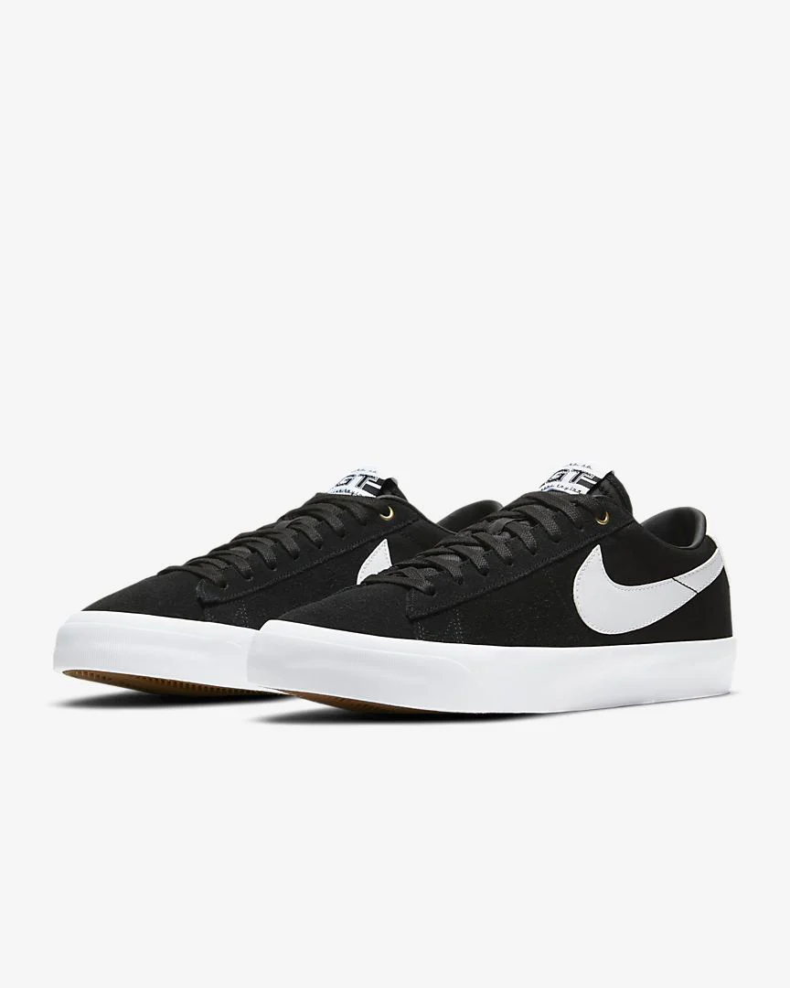 Nike SB Zoom Blazer Low Pro GT - (Black/Black/Gum Light Brown/White) - Image 3