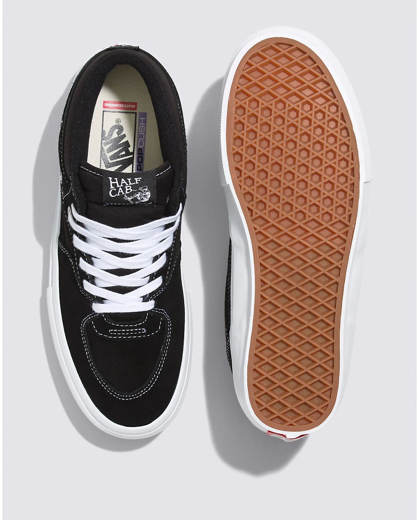 Vans Skate Half Cab Shoe - (Black/White) - Image 3